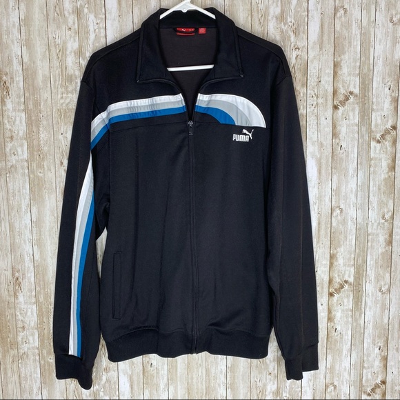 Puma Other - Puma- Full Zip Stripe Front Logo Men’s Track Jacket